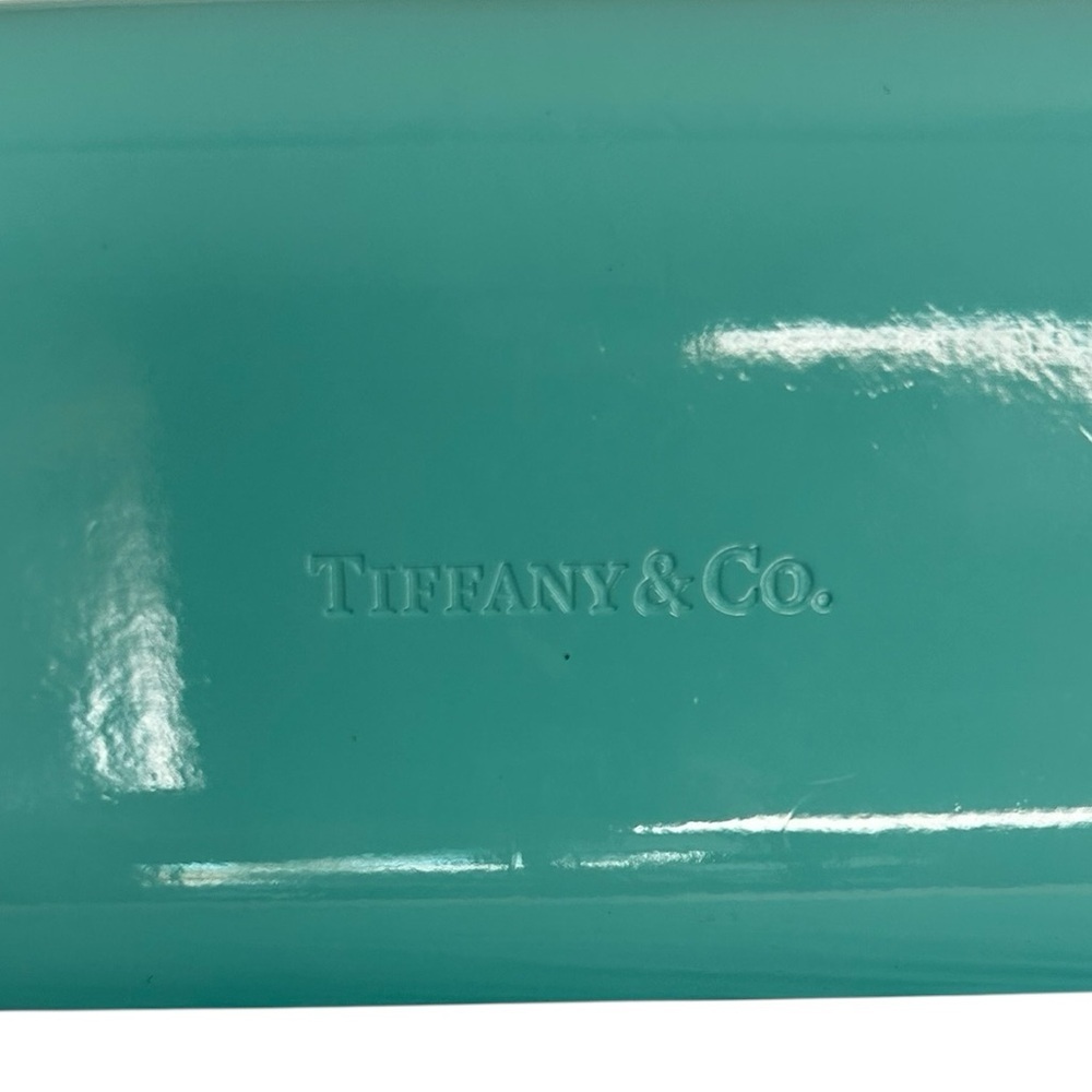 Tiffany & Co. Blue Glasses Sunglass Hard Case Shell Holder Cleaning Cloth - Picture 2 of 11